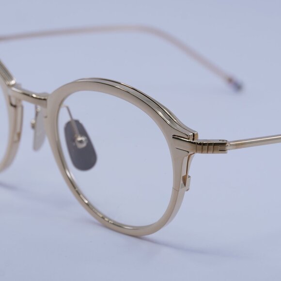 Thom Browne TB-110-C-GLD-48 Eyeglasses Gold 48mm Round Frame - Picture 4 of 11